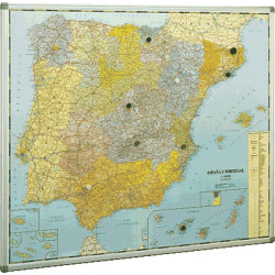Mapa mural de España metálico para imanes