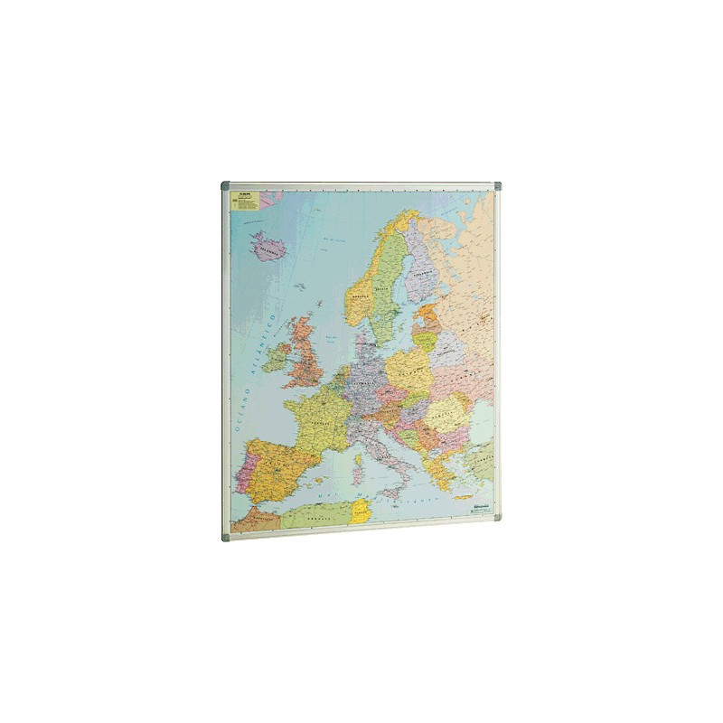 Mapa mural de Europa metálico para imanes
