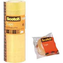 Pack 8 rollos de cinta adhesiva Scotch 508, 33 x 19 mm.