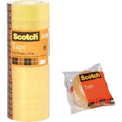 Pack 8 rollos de cinta adhesiva Scotch 508, 66 x 19 mm.