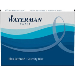 Cartuchos de tinta waterman azules para plumas estándar (largo)