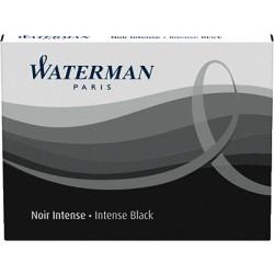 Cartuchos de tinta waterman negros para plumas modelo corto